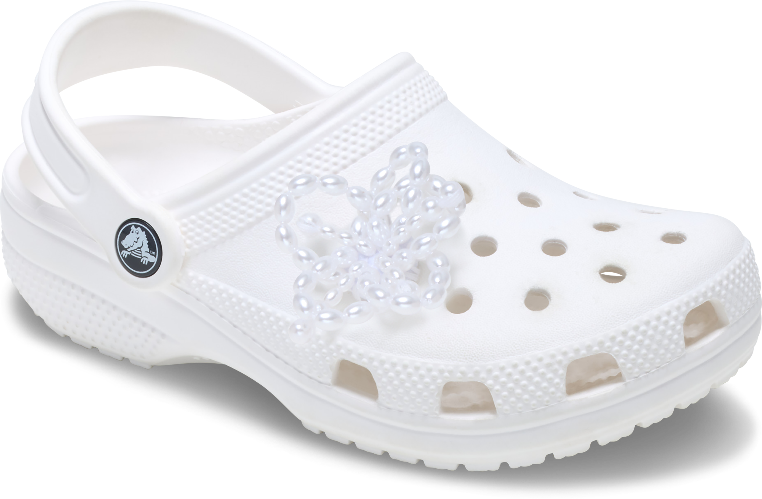 White Pearl Beaded Floral