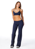 TALL Fold Over 'Flow' Flares - Navy Blue