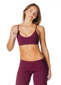 'Zalia' Crop - Burgundy